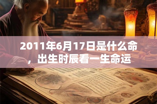 2011年6月17日是什么命，出生时辰看一生命运