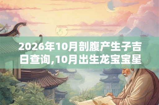 2026年10月剖腹产生子吉日查询,10月出生龙宝宝星座