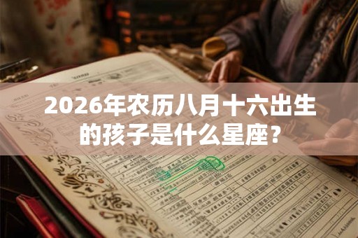 2026年农历八月十六出生的孩子是什么星座? 2026年农历八月十六出生的孩子是什么星座?