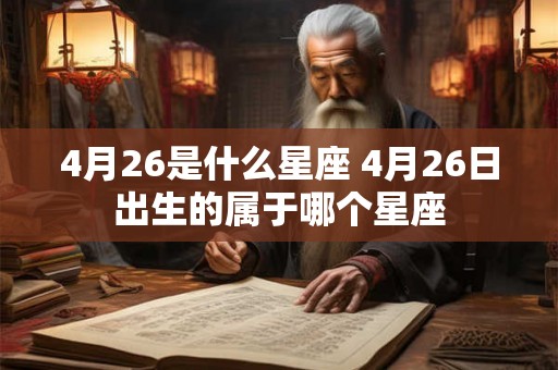 4月26是什么星座 4月26日出生的属于哪个星座