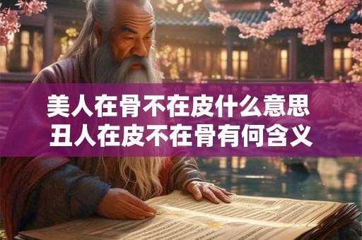 美人在骨不在皮什么意思 丑人在皮不在骨有何含义