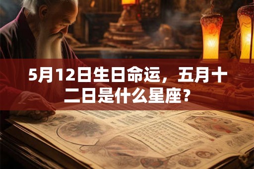 5月12日生日命运，五月十二日是什么星座？