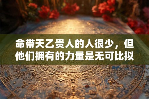 命带天乙贵人的人很少，但他们拥有的力量是无可比拟的