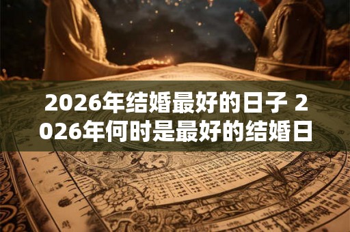 2026年结婚最好的日子 2026年何时是最好的结婚日