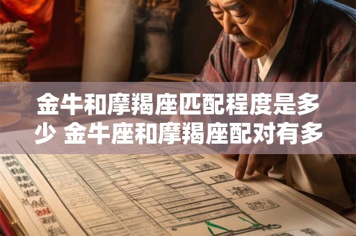 金牛和摩羯座匹配程度是多少 金牛座和摩羯座配对有多好