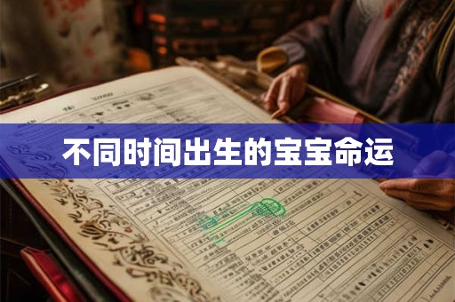 不同时间出生的宝宝命运