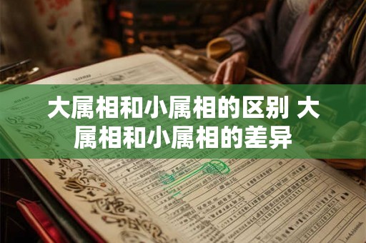 大属相和小属相的区别 大属相和小属相的差异