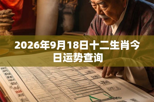 2026年9月18日十二生肖今日运势查询