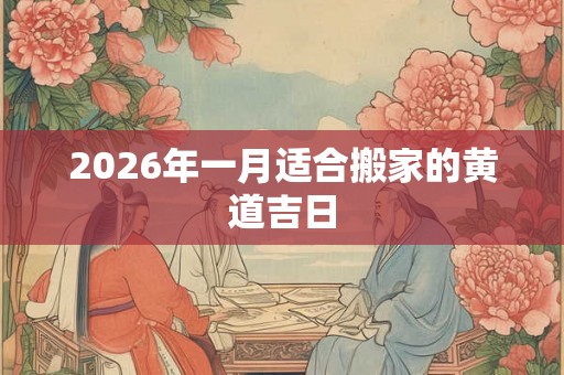 2026年一月适合搬家的黄道吉日 2026年一月适合搬家的黄道吉日