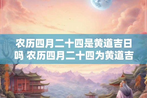 农历四月二十四是黄道吉日吗 农历四月二十四为黄道吉日吗