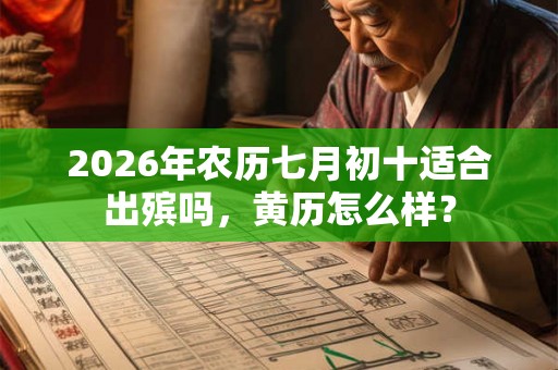 2026年农历七月初十适合出殡吗，黄历怎么样？