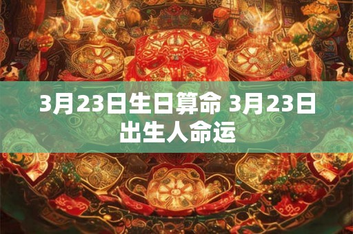 3月23日生日算命 3月23日出生人命运 3月23日生日算命 3月23日出生人命运