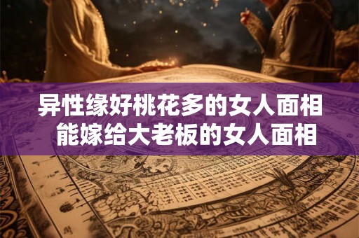 异性缘好桃花多的女人面相  能嫁给大老板的女人面相