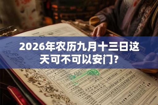 2026年农历九月十三日这天可不可以安门？