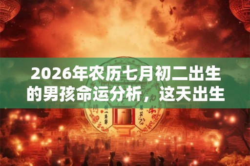 2026年农历七月初二出生的男孩命运分析,这天出生好吗? 2026年农历七月初二出生的男孩命运分析,这天出生好吗?
