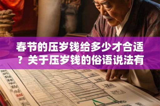春节的压岁钱给多少才合适？关于压岁钱的俗语说法有哪些？