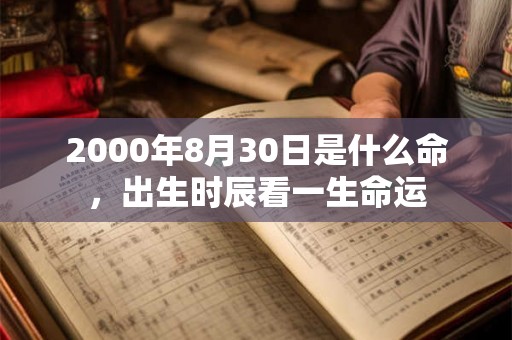 2000年8月30日是什么命，出生时辰看一生命运