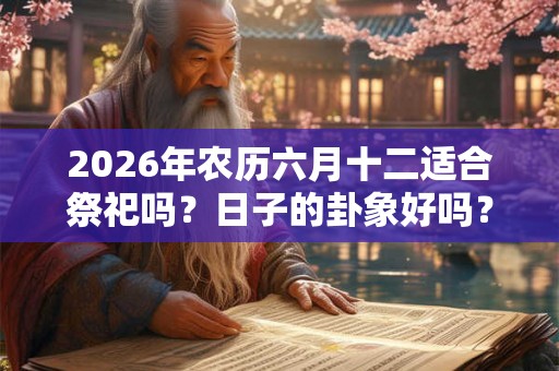 2026年农历六月十二适合祭祀吗？日子的卦象好吗？