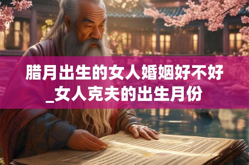 腊月出生的女人婚姻好不好_女人克夫的出生月份