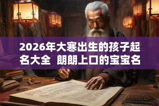 2026年大寒出生的孩子起名大全  朗朗上口的宝宝名字