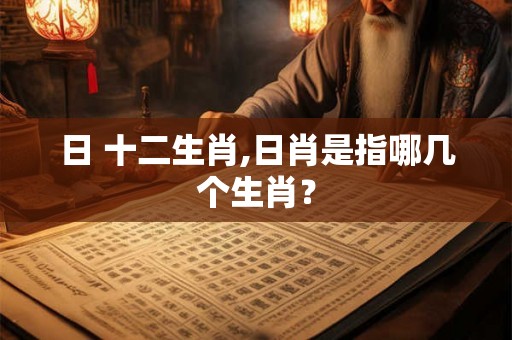 日 十二生肖,日肖是指哪几个生肖？