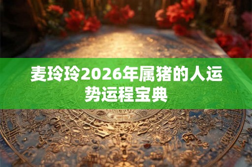 麦玲玲2026年属猪的人运势运程宝典