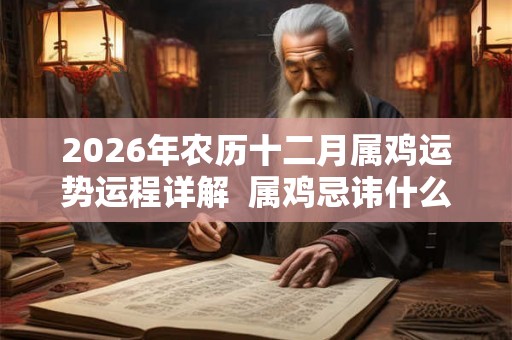 2026年农历十二月属鸡运势运程详解  属鸡忌讳什么颜色