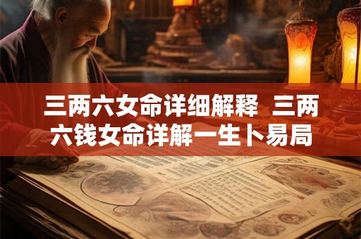 三两六女命详细解释  三两六钱女命详解一生卜易局