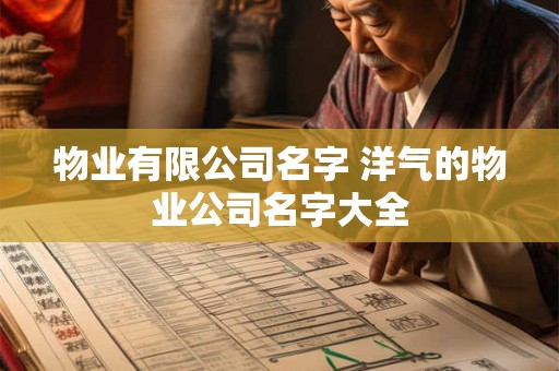 物业有限公司名字 洋气的物业公司名字大全