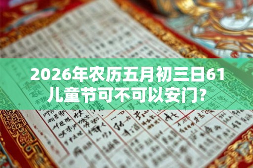 2026年农历五月初三日61儿童节可不可以安门？