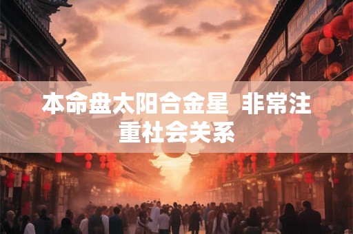 本命盘太阳合金星 非常注重社会关系 本命盘太阳合金星 非常注重社会关系