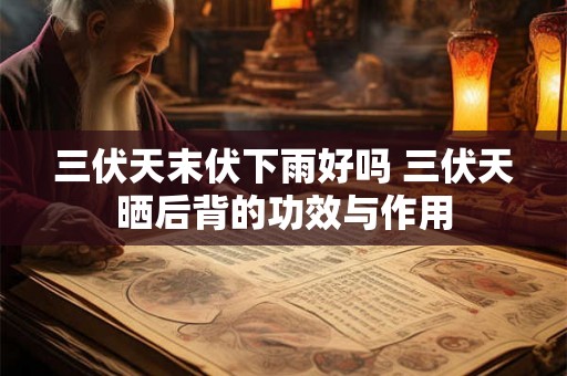 三伏天末伏下雨好吗 三伏天晒后背的功效与作用