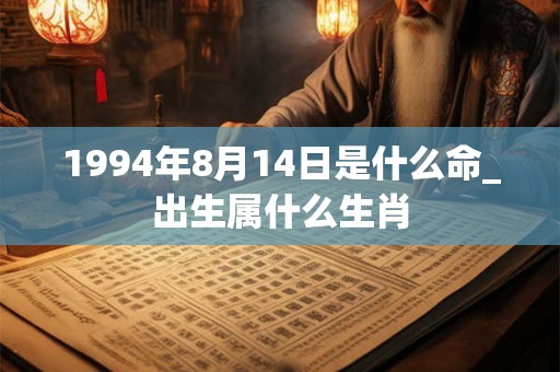 1994年8月14日是什么命_出生属什么生肖