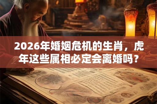 2026年婚姻危机的生肖，虎年这些属相必定会离婚吗？