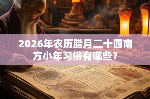 2026年农历腊月二十四南方小年习俗有哪些？