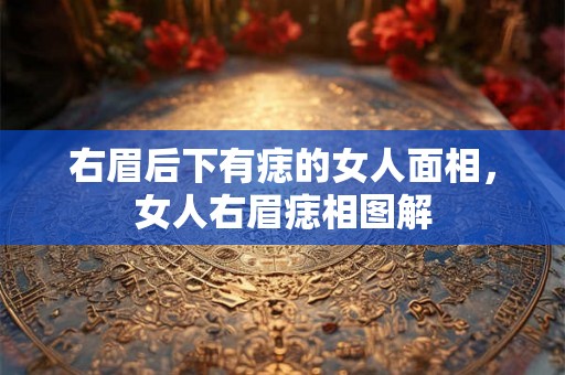 右眉后下有痣的女人面相，女人右眉痣相图解