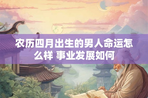 农历四月出生的男人命运怎么样 事业发展如何