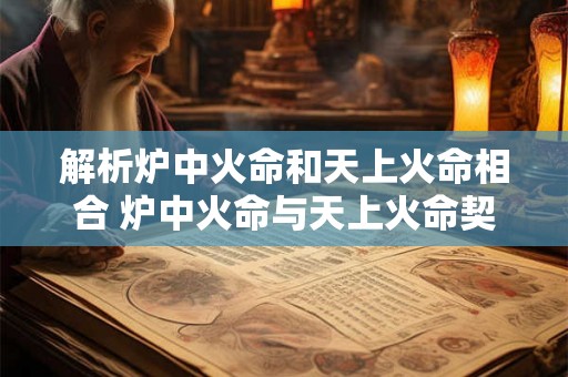 解析炉中火命和天上火命相合 炉中火命与天上火命契合 解析炉中火命和天上火命相合 炉中火命与天上火命契合