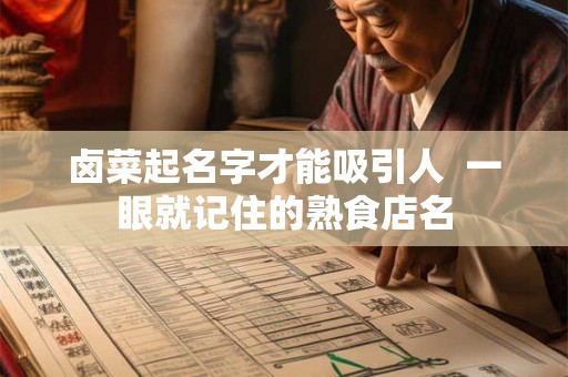 卤菜起名字才能吸引人  一眼就记住的熟食店名