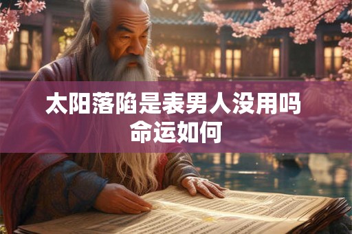 太阳落陷是表男人没用吗 命运如何