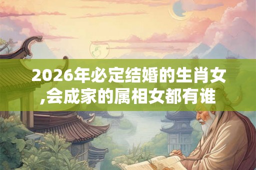 2026年必定结婚的生肖女,会成家的属相女都有谁 2026年必定结婚的生肖女,会成家的属相女都有谁