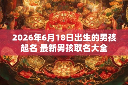 2026年6月18日出生的男孩起名 最新男孩取名大全