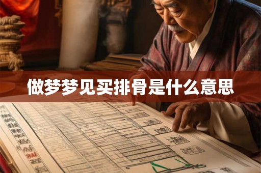 做梦梦见买排骨是什么意思