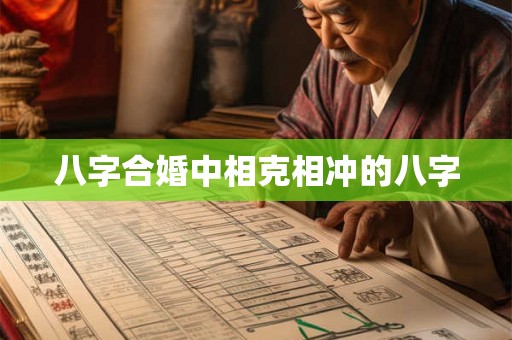 八字合婚中相克相冲的八字