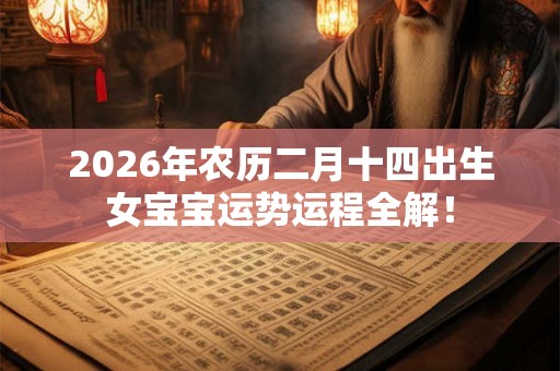2026年农历二月十四出生女宝宝运势运程全解！