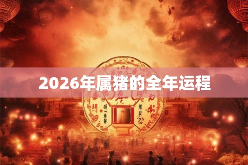 2026年属猪的全年运程
