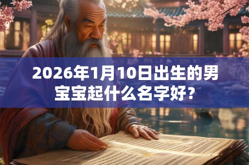 2026年1月10日出生的男宝宝起什么名字好？