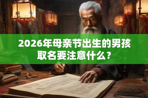 2026年母亲节出生的男孩取名要注意什么？