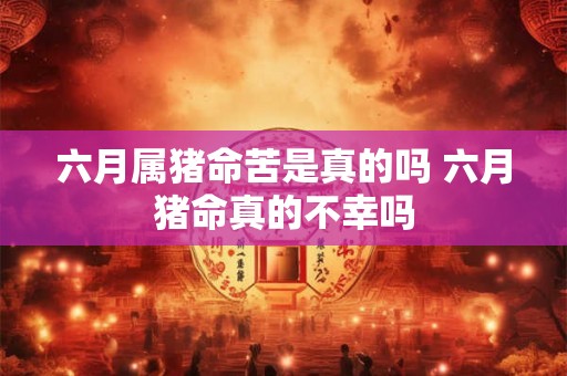 六月属猪命苦是真的吗 六月猪命真的不幸吗