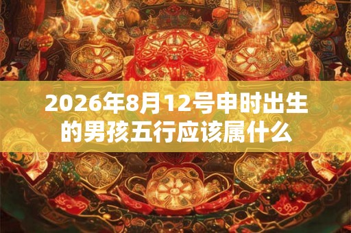 2026年8月12号申时出生的男孩五行应该属什么